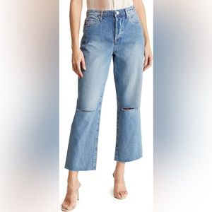 Blank NYC The Baxter Rib Cage Ripped Straight Leg Jeans in Size 28